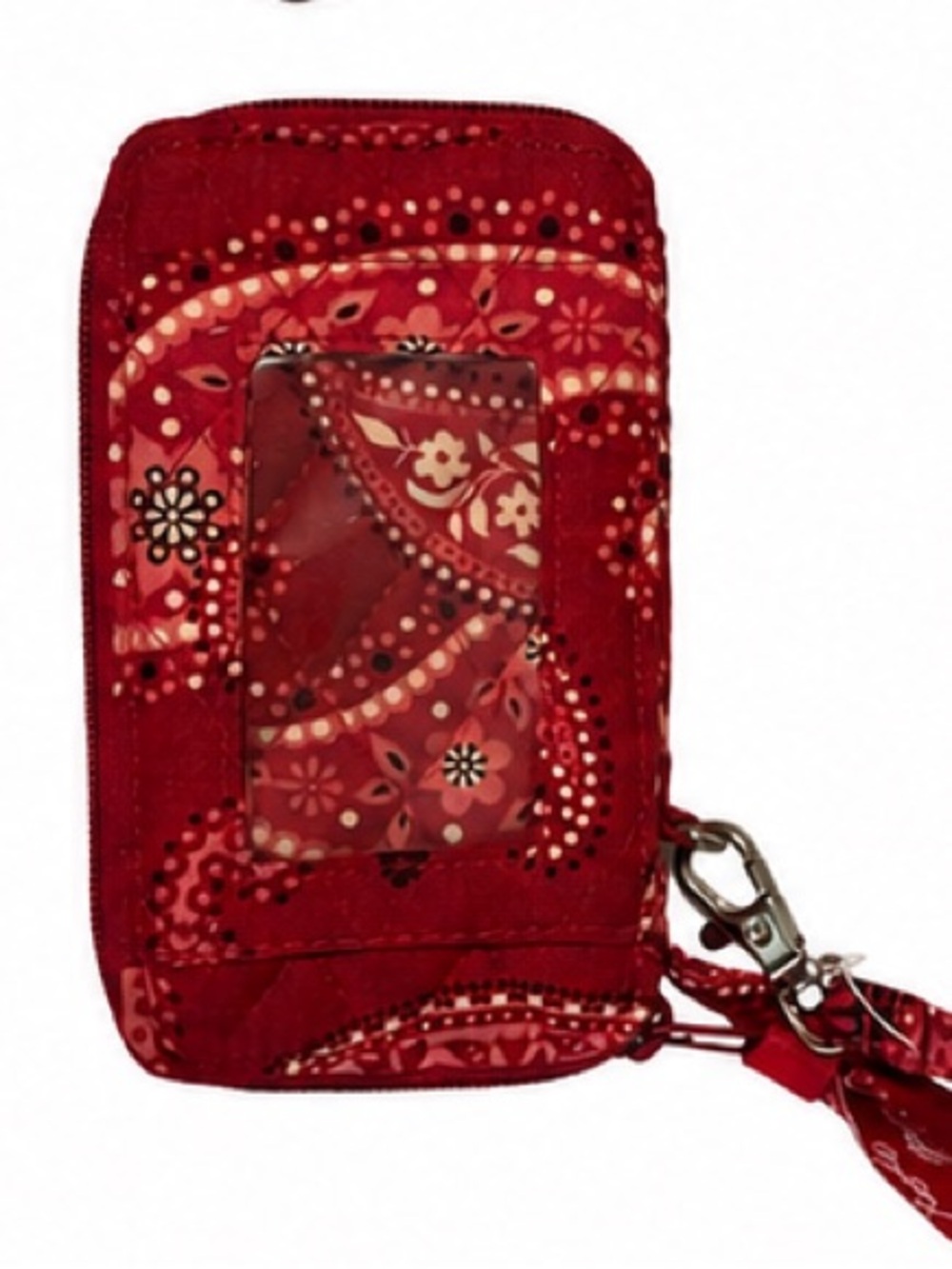 Vera Bradley Red Paisley Wristlet Clutch